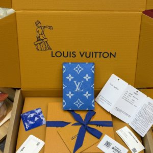 Alternative view of 320¥ Premium Full-Steel Wallet, Authentic Design, Top-Grain Cowhide Leather, 163 Dynamic, Boutique-Matching Packaging, Complete Set as Pictured: Certificate of Authenticity, Copper Electronic Tag, Gift Bag! M26072 Medium Blue